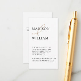 結婚式サイトQRコード 白 モダン エンクロージャーカード