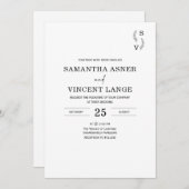 結婚式シンプルエレガント招待状 招待状 (正面/裏面)