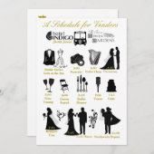 結婚式スケジュール(業者向け) 招待状 (正面/裏面)