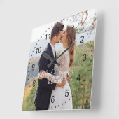 結婚式スタイリッシュの写真 スクエア壁時計 (傾斜)