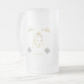 結婚式スタイル フロストグラスビールジョッキ (正面左)