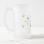 結婚式スタイル フロストグラスビールジョッキ (左)