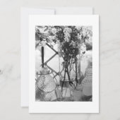 「結婚式センターピース」ブラック/ホワイト招待状 招待状 (正面)