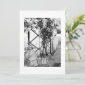 「結婚式センターピース」ブラック&ホワイト招待状 招待状 (スタンド正面)