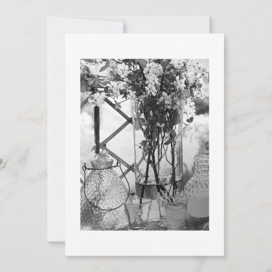 "結婚式センターピース" 黒と白の招待状 招待状 (正面)