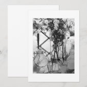 "結婚式センターピース" 黒と白の招待状 招待状 (正面/裏面)