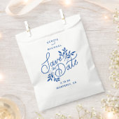 結婚式セーブザデートハンドドロー植物スワッグ フェイバーバッグ (クリップ留めされた状態)