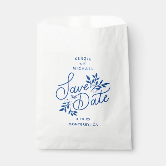 結婚式セーブザデートハンドドロー植物スワッグ フェイバーバッグ (正面)