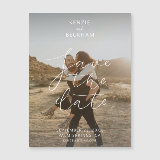 結婚式セーモダンブ·ザ·デート·フォト·文字·オーバーレイ (正面)