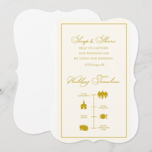 結婚式タイムライン (正面/裏面)