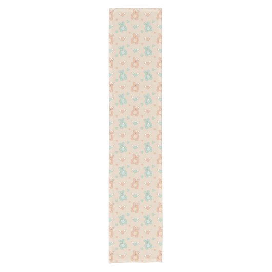 結婚式テディ ショートテーブルランナー (正面)