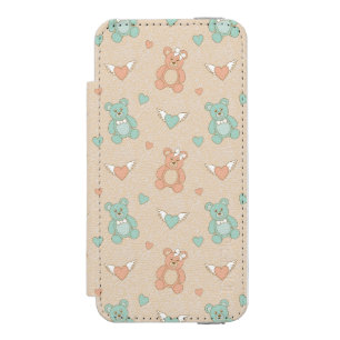 結婚式テディ iPhone SE/5/5sウォレットケース