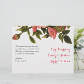 結婚式テンプレート 花 フラワー プログラム フライヤー (スタンド正面)