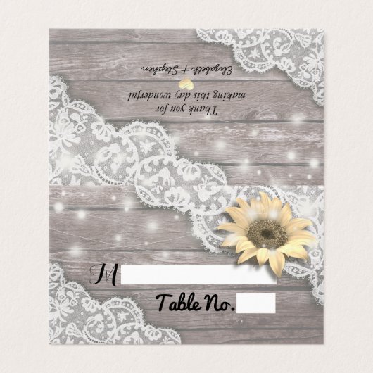 結婚式テーブルナンバーエスコートレースひまわり木 (外部フラット)