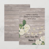 結婚式テーブルナンバーエスコート ハイドランジア ラスティックウッド 招待状 (正面/裏面)