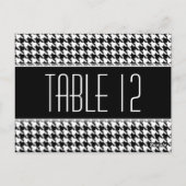 結婚式テーブルナンバーサイン ハウンドトゥース ポストカード (裏面)