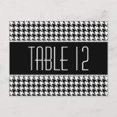 結婚式テーブルナンバーサイン ハウンドトゥース ポストカード (正面)
