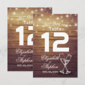 結婚式テーブル番号席札 チャンピーングラス 招待状 (正面/裏面)