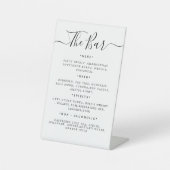 結婚式ドリンクメニューバー受付 台座サイン (正面)