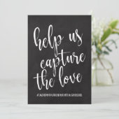 結婚式ハッシュタグ アフォーダブル チョークボード サイン (スタンド正面)