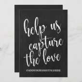 結婚式ハッシュタグ アフォーダブル チョークボード サイン (正面/裏面)