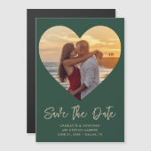 結婚式ハート型フォトマグネット・カード(Save The Date) (正面/裏面)