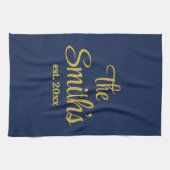 結婚式パーソナライズされたのギフト新婚クリスマス キッチンタオル (横)