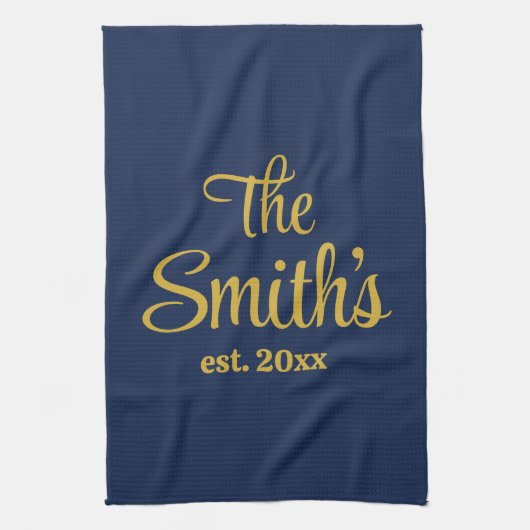 結婚式パーソナライズされたのギフト新婚クリスマス キッチンタオル (縦)