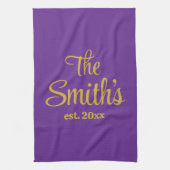 結婚式パーソナライズされたのギフト新婚クリスマス キッチンタオル (縦)