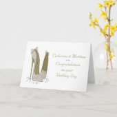 結婚式パーソナライズされたの挨拶状 カード (黄色い花)