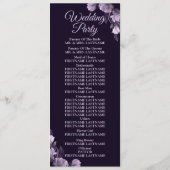 結婚式パープルフローラ紫エレガント紫 プログラム (裏面)