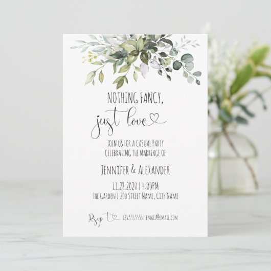 結婚式ファンシーのレセプションを愛しているだけではない 招待状 (スタンド正面)