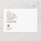 結婚式フォトエンクロージャカードで日付を保存 エンクロージャーカード (裏面)