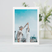 結婚式フォトエンクロージャカードで日付を保存 エンクロージャーカード (スタンド正面)