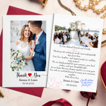 結婚式フォトギフトカード 手書きメッセージ入り