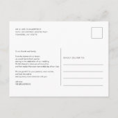 結婚式フォトコラージュ スクリプト Thank You ポストカード (裏面)