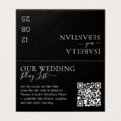 結婚式フォーマルブラックQRコードプレイリスト (外部フラット)