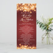 結婚式プログラムきらめくなライト金ゴールド プログラム (スタンド正面)