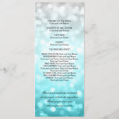 結婚式プログラムのビーチのグラデーションなグリッターライト プログラム (裏面)