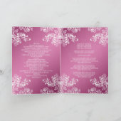 結婚式プログラムのヴィンテージはピンク2渦巻きます プログラム (内部)