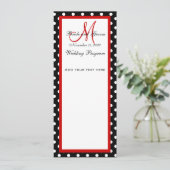 結婚式プログラムの白黒の水玉模様 プログラム (スタンド正面)