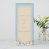 結婚式プログラムの美しい熱帯ビーチの貝 プログラム (スタンド正面)