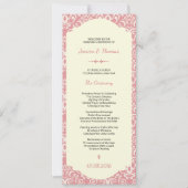 結婚式プログラムテンプレート 招待状 (正面)