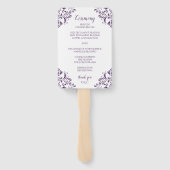 結婚式プログラムファン|Nadine(プラム)4x6 ハンドファン (裏面)