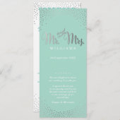 結婚式プログラムミニ銀紙吹雪造幣局 プログラム (正面/裏面)