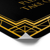 結婚式プログラム看板 | ガッツビー アートデコ ポスター (角)