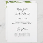 結婚式プログラム (正面/裏面)