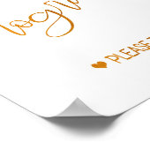 結婚式プログラム ポスター 8x10 サイン (角)