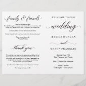 結婚式プログラム 折りたたみプログラム (正面)