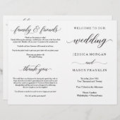 結婚式プログラム 折りたたみプログラム (正面/裏面)